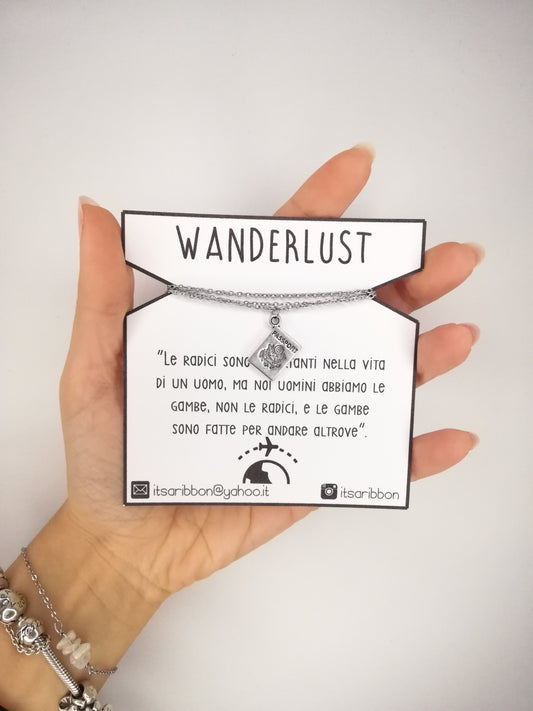 Collana con passaporto Wanderlust