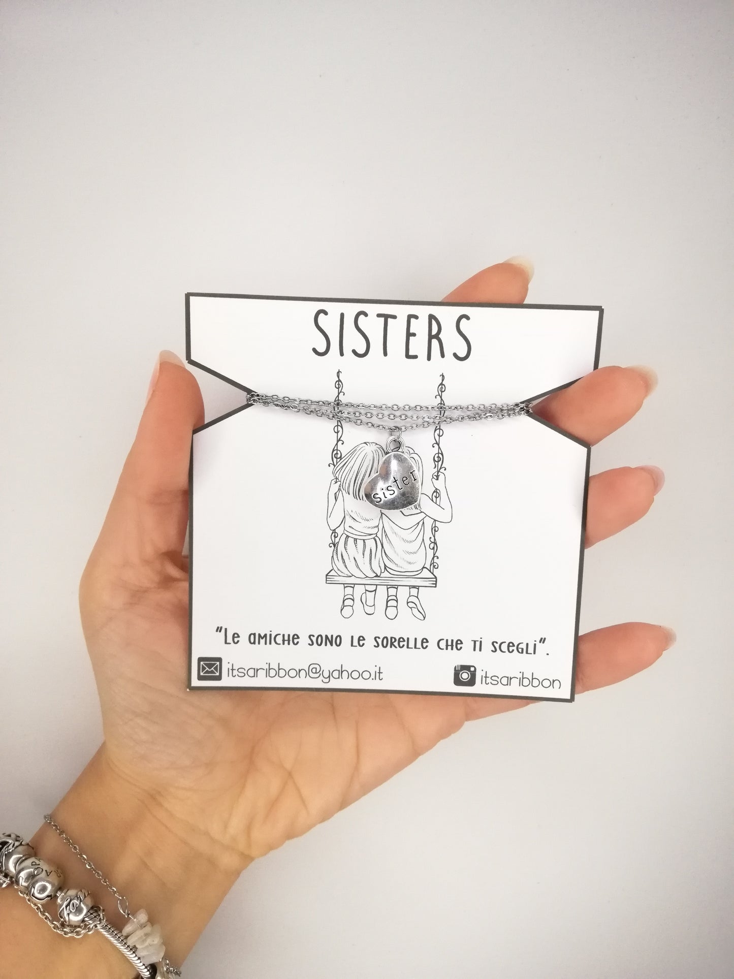 Collana con cuore Sister amiche Altalena