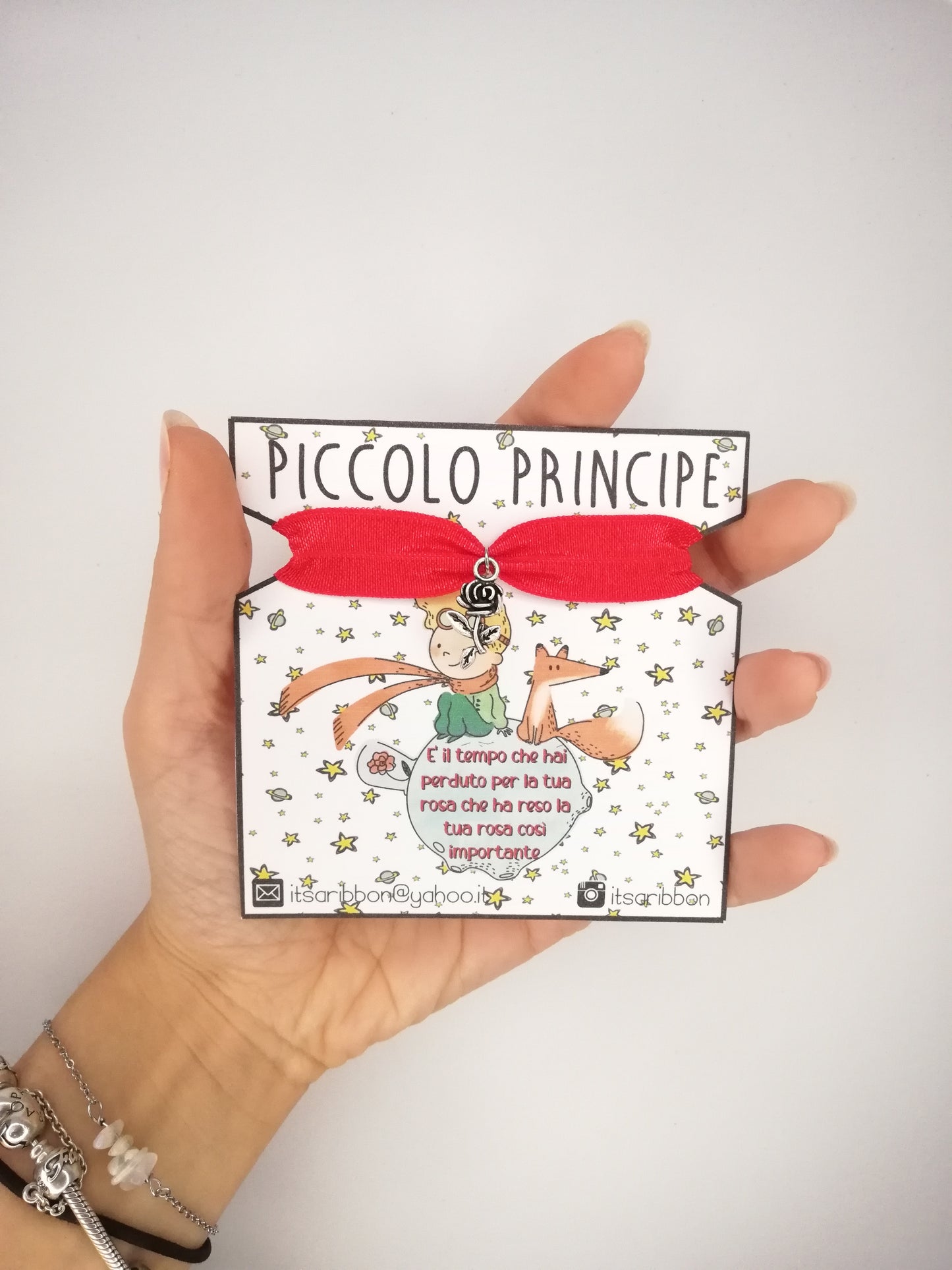 Bracciale con rosa Piccolo Principe