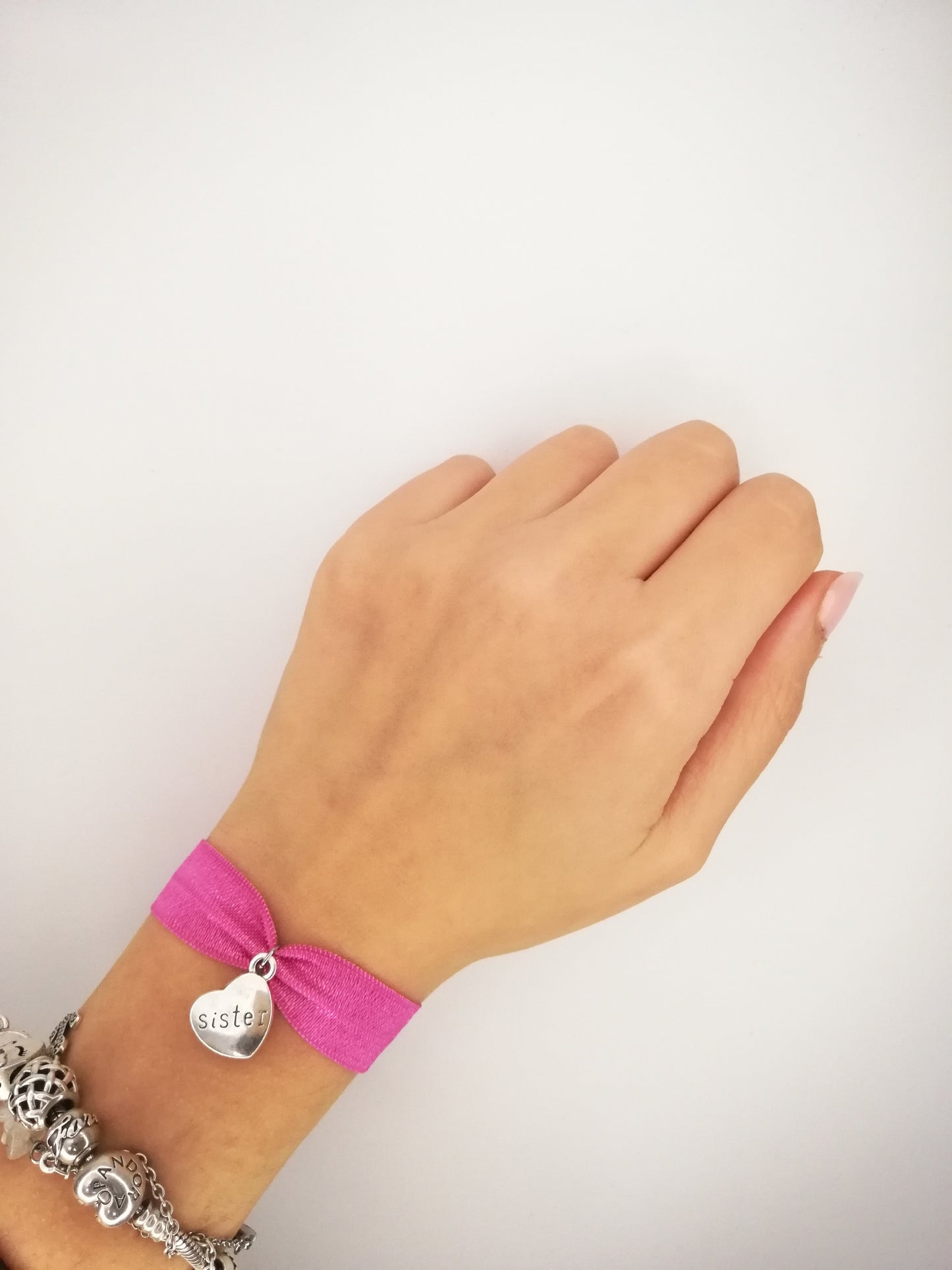 Bracciale con ciondolo cuore Sister