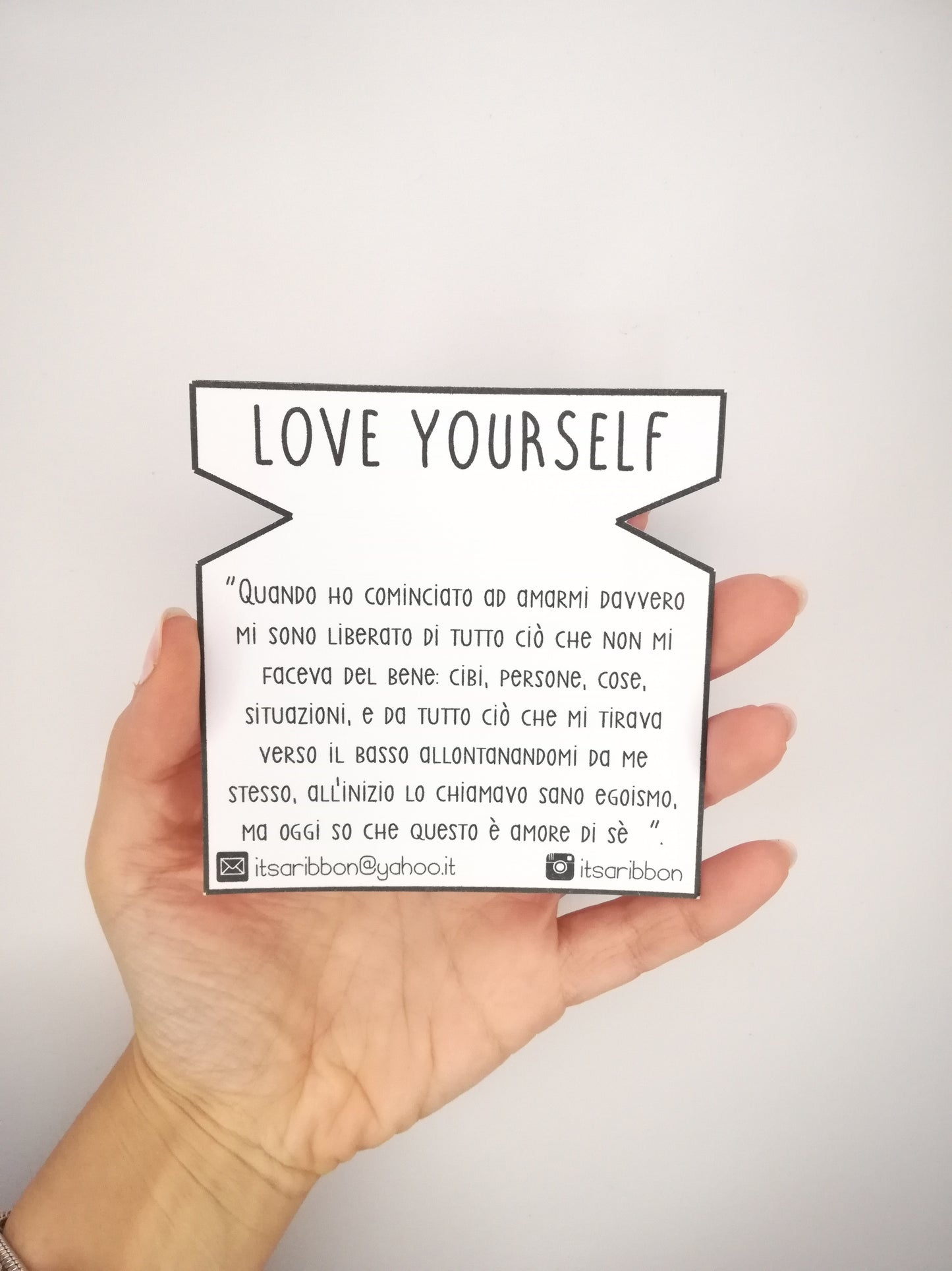 Collana Love Yourself con cuore intarsiato